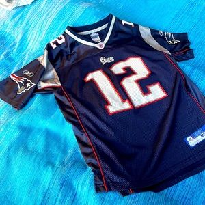 Kids XL New England Patriots Tom Brady NFL on field Reebok Jersey TB 12 Sz 18-20